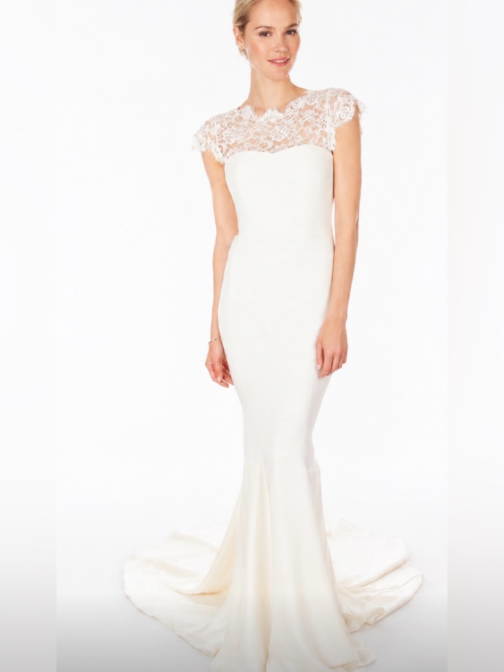 Lauren Nicole Miller Lace-Mermaid Silk Wedding Gown Size 2 originally $1650 NWT